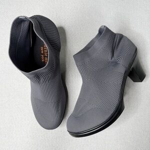 Bernie Mev. Doll Bootie Grey‎ Knit Stretch Shoes Size 39